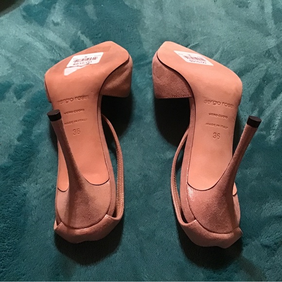 sergio rossi slingback heels size 36 gold new - Picture 7 of 9